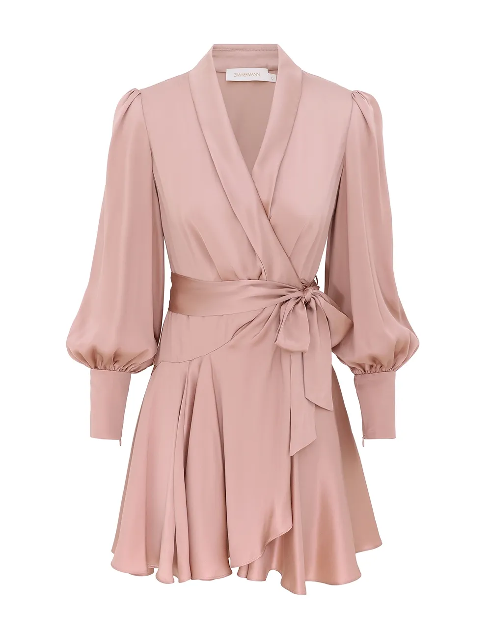 Silk Wrap Mini Dress