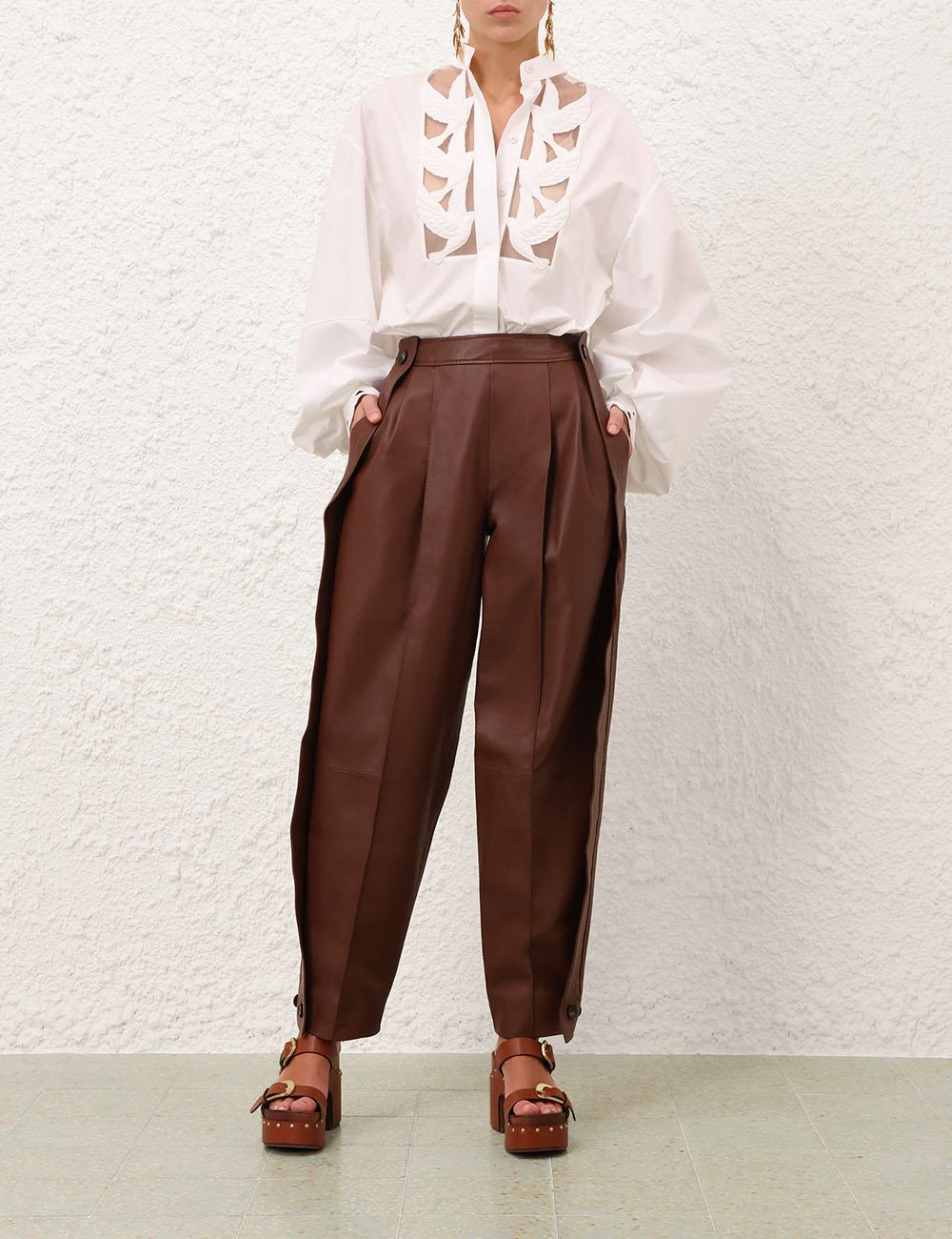 Luna Leather Barrel Pant