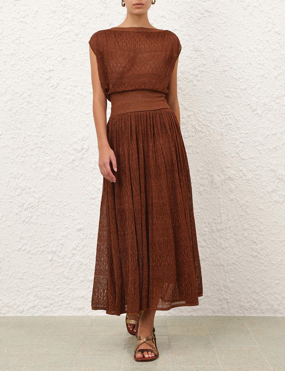 Awaken Metallic Lace Skirt