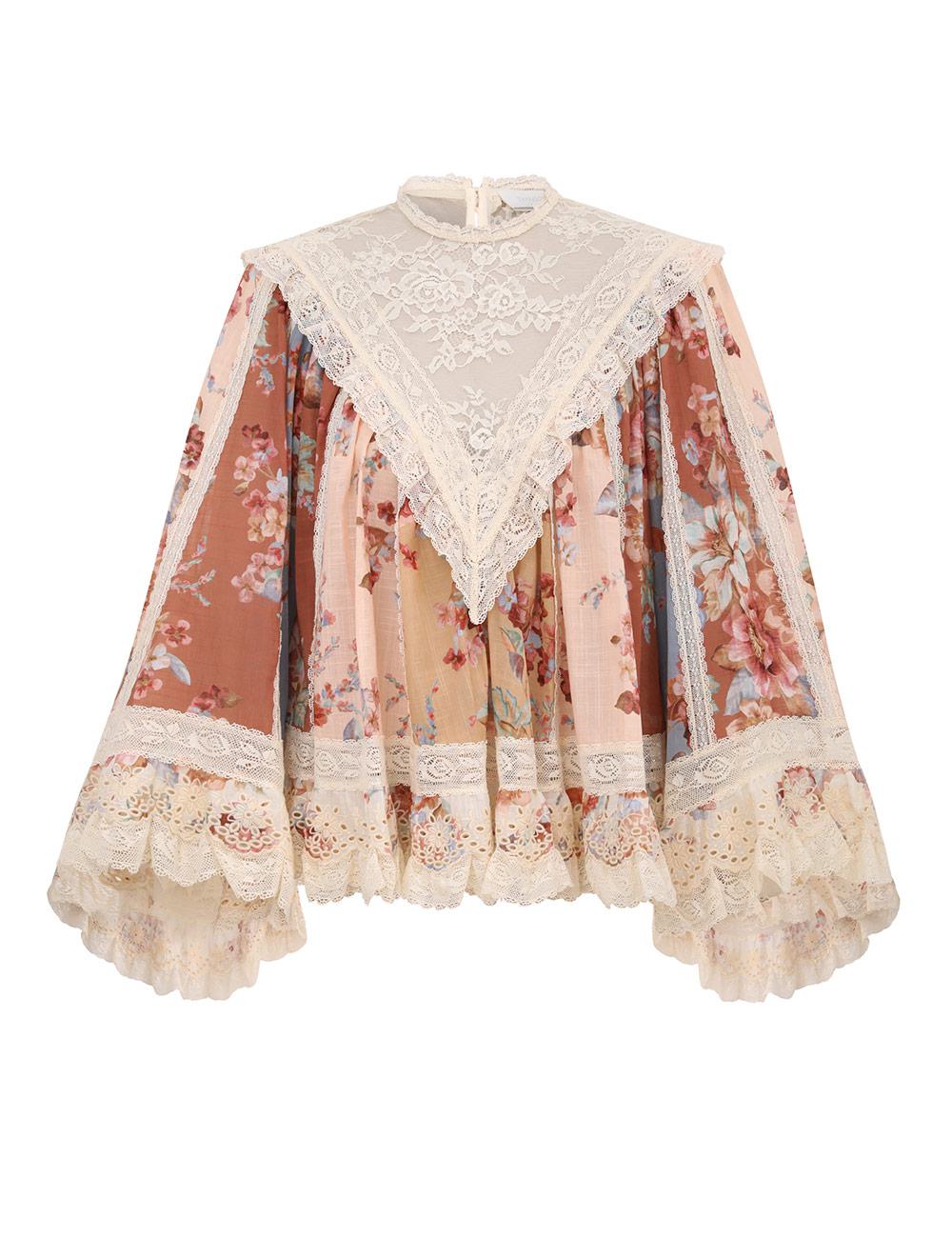 Awaken Lace Trim Blouse