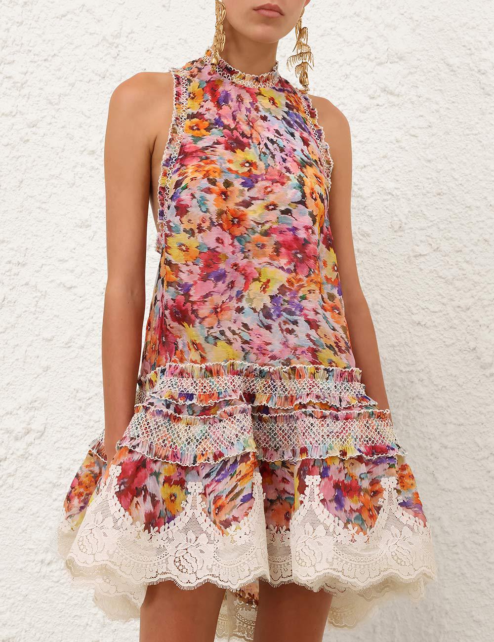 Luna Shirred Lantern Dress