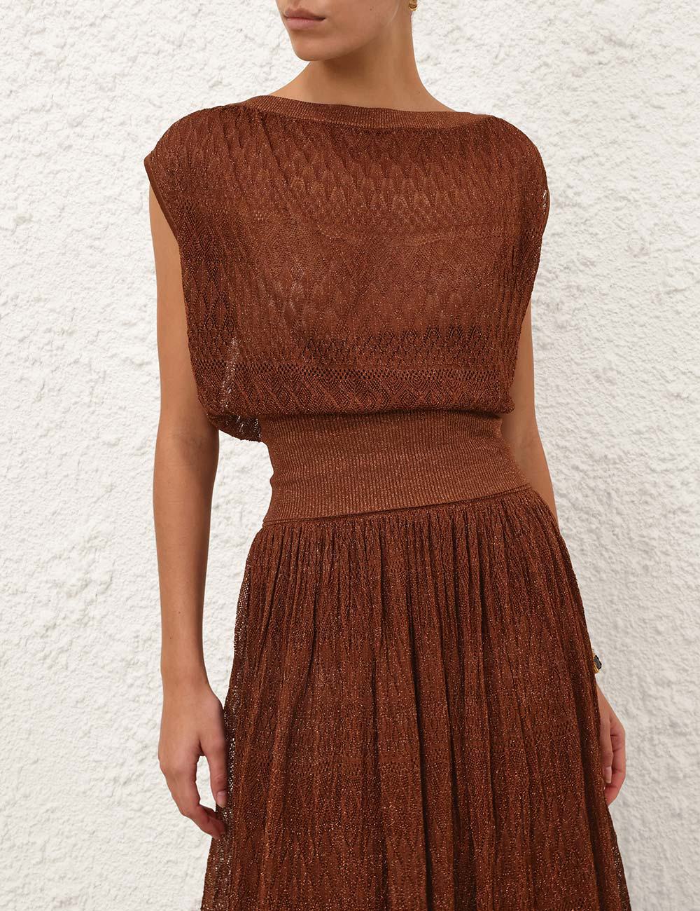 Awaken Metallic Lace Top