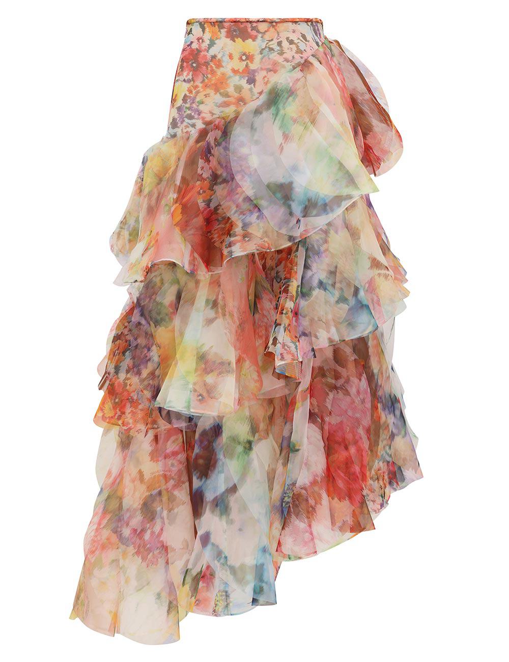 Luna Fanned Maxi Skirt