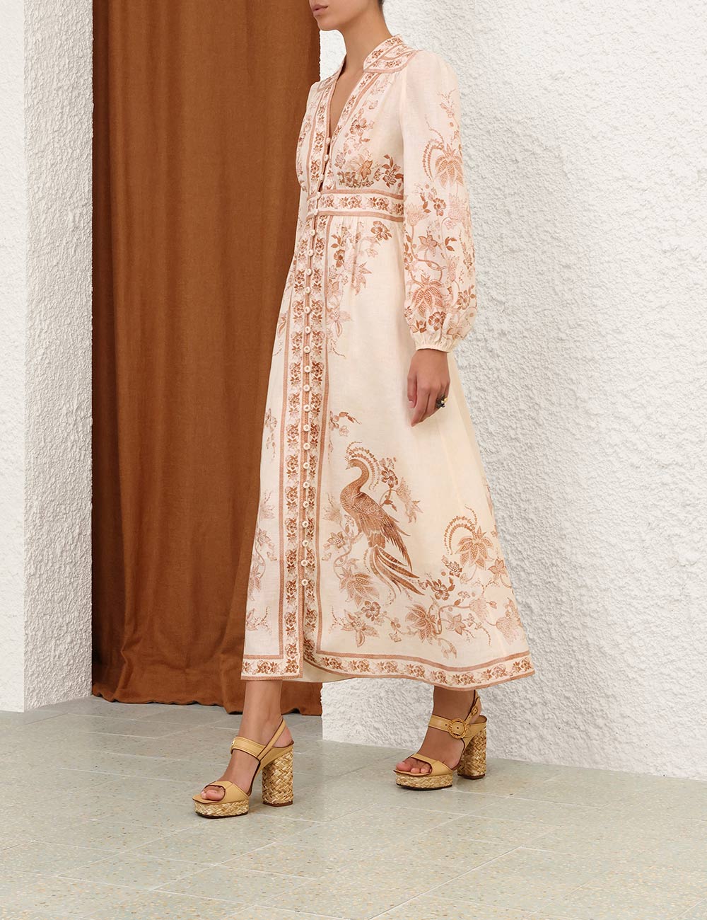 Indra Plunge Midi Dress