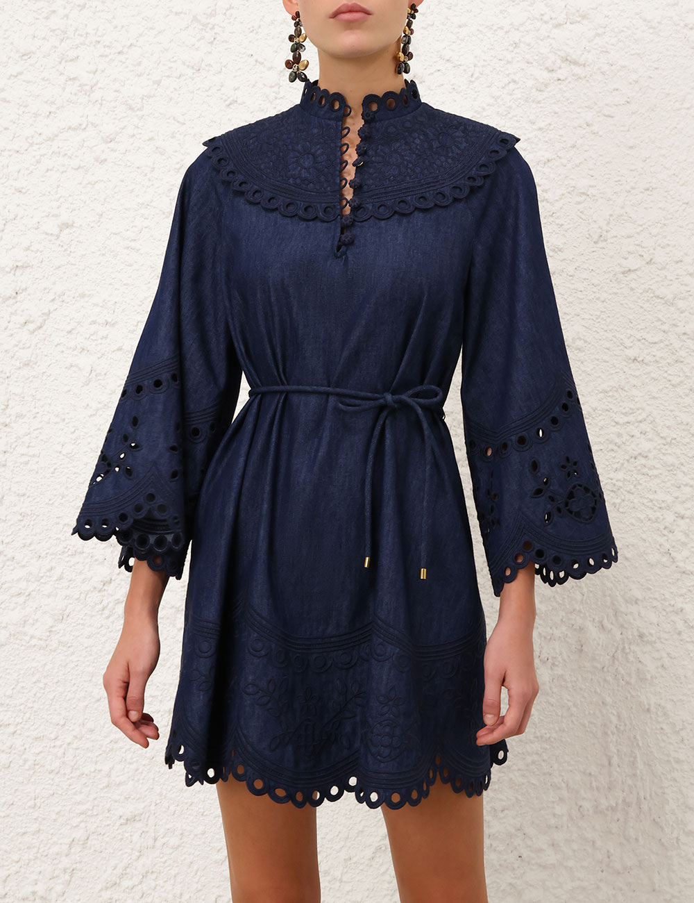 Mahon Broderie Denim Mini