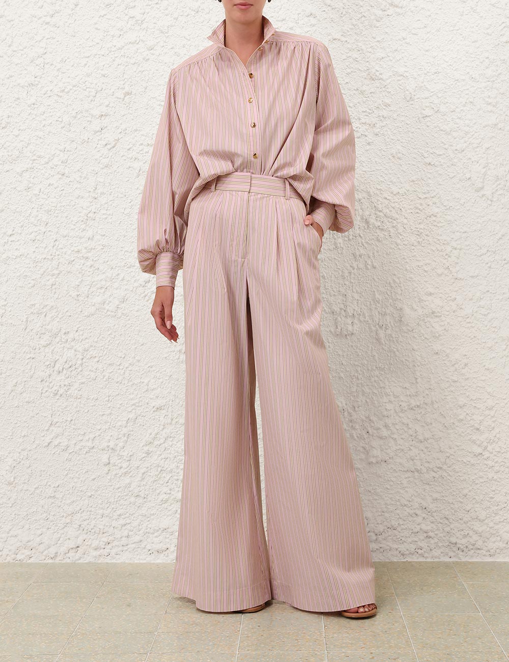 Stripe Wide Leg Pant