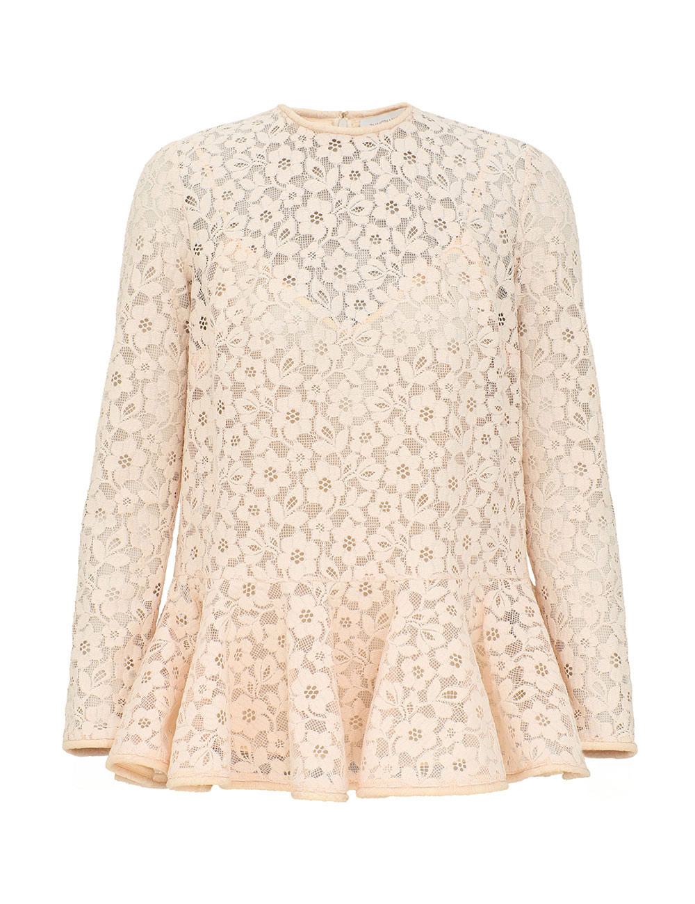 Lace Peplum Blouse