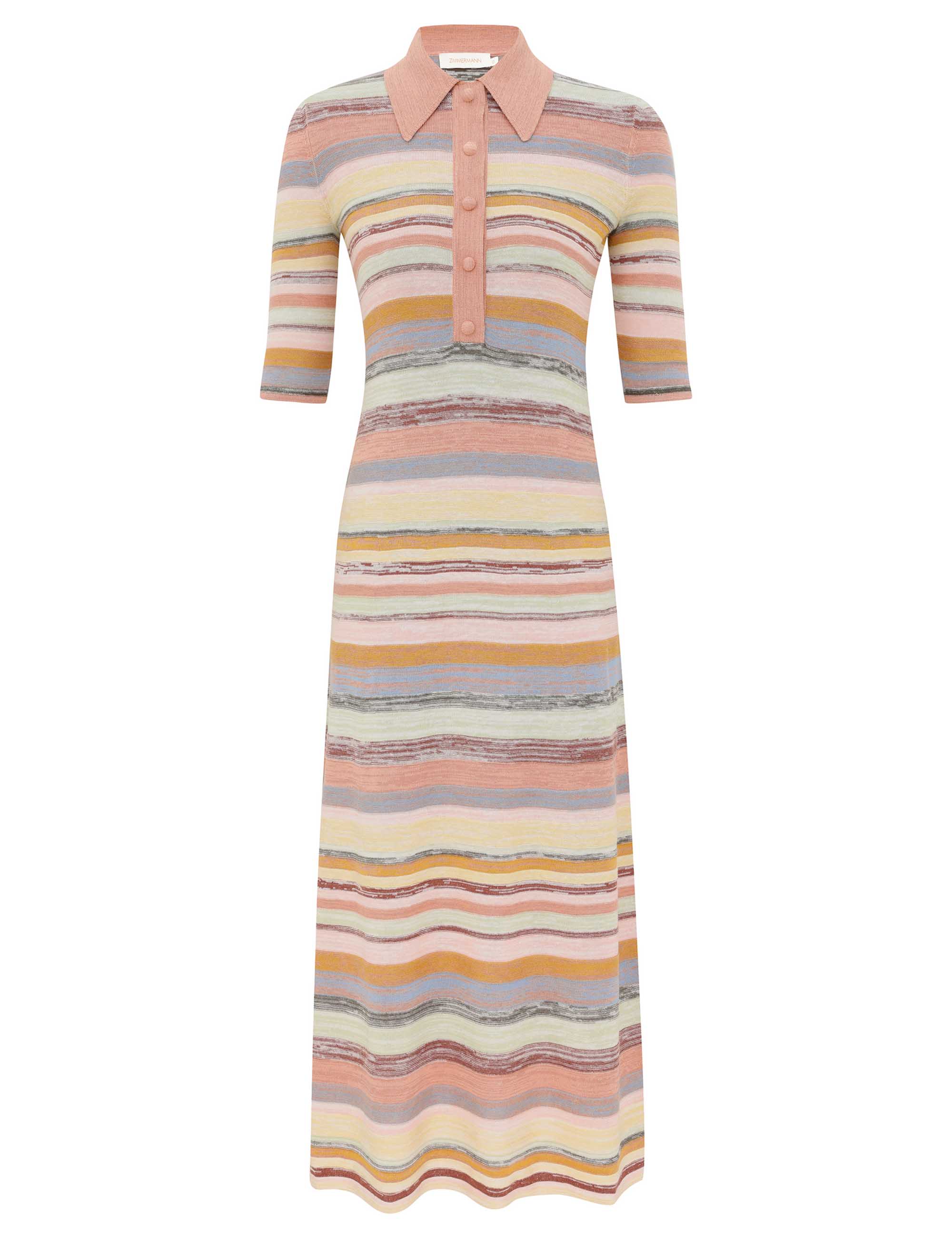Luna Mouline Polo Midi Dress