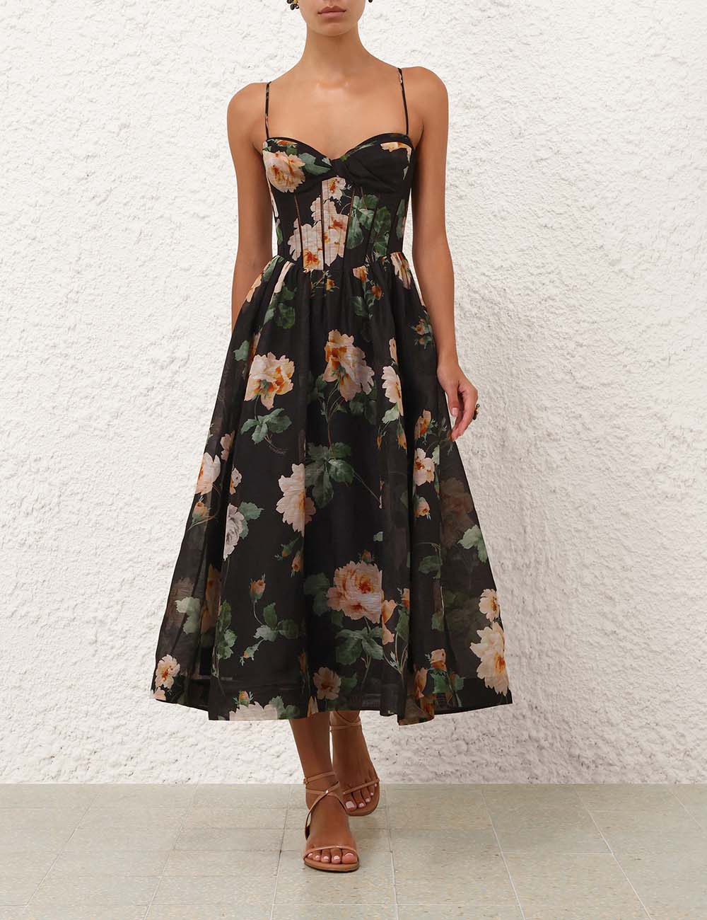 Luna Corset Midi Dress