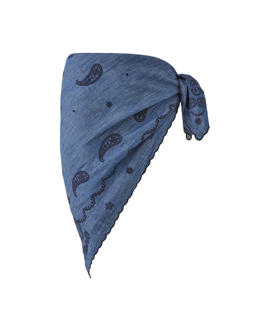Embroidered Denim Pareo