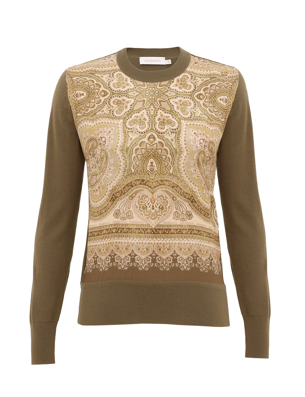 Luna Printed Silk Sweater