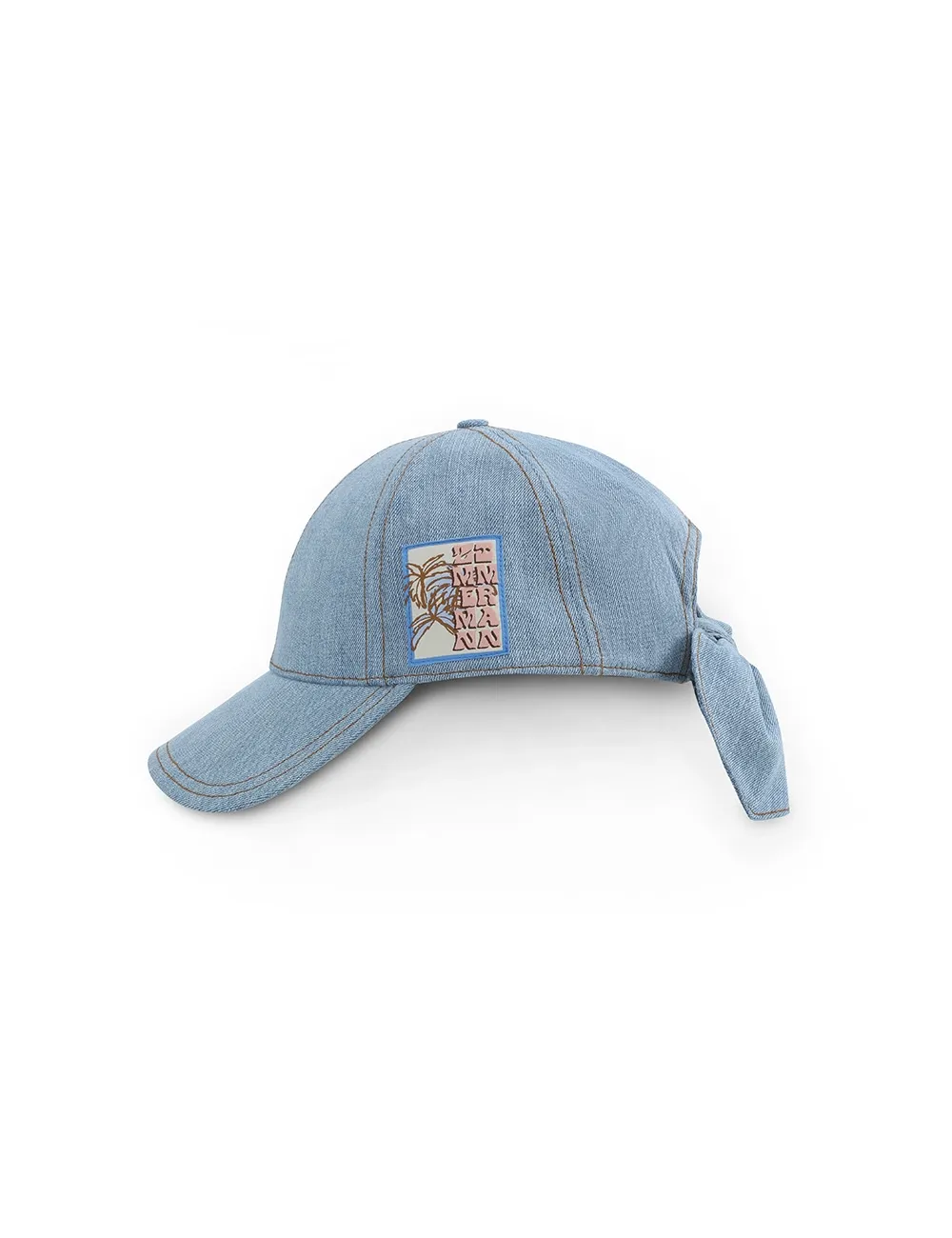 Denim Tie Cap