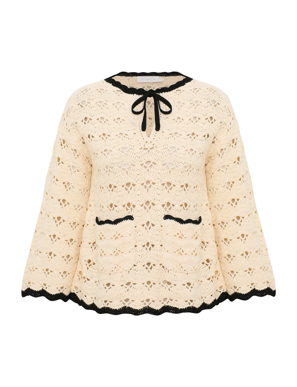 Aster Crochet Tunic Top