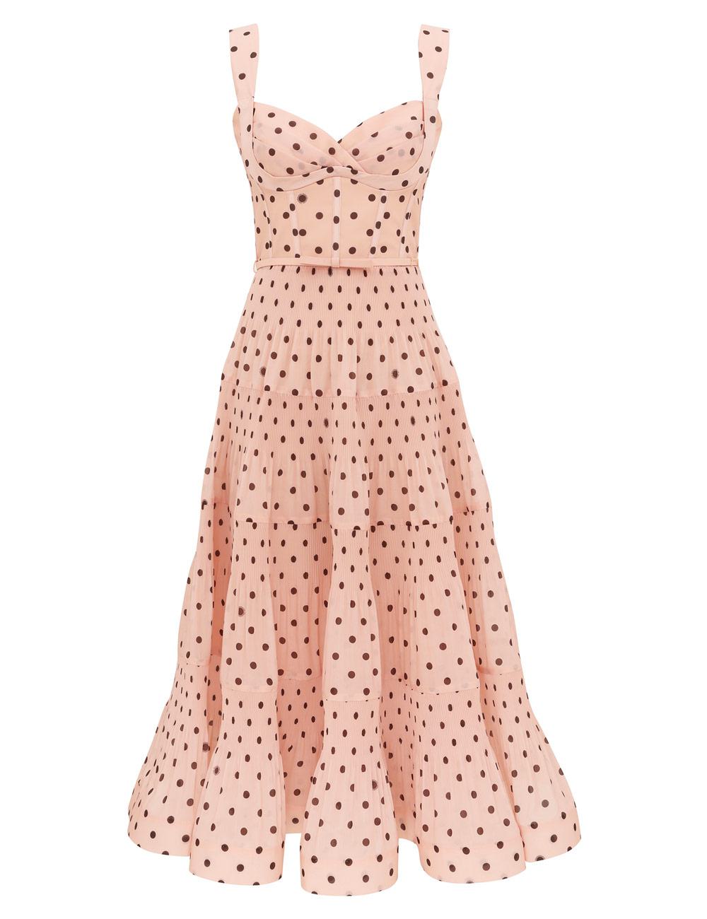 Pleated Draped Midi Dress