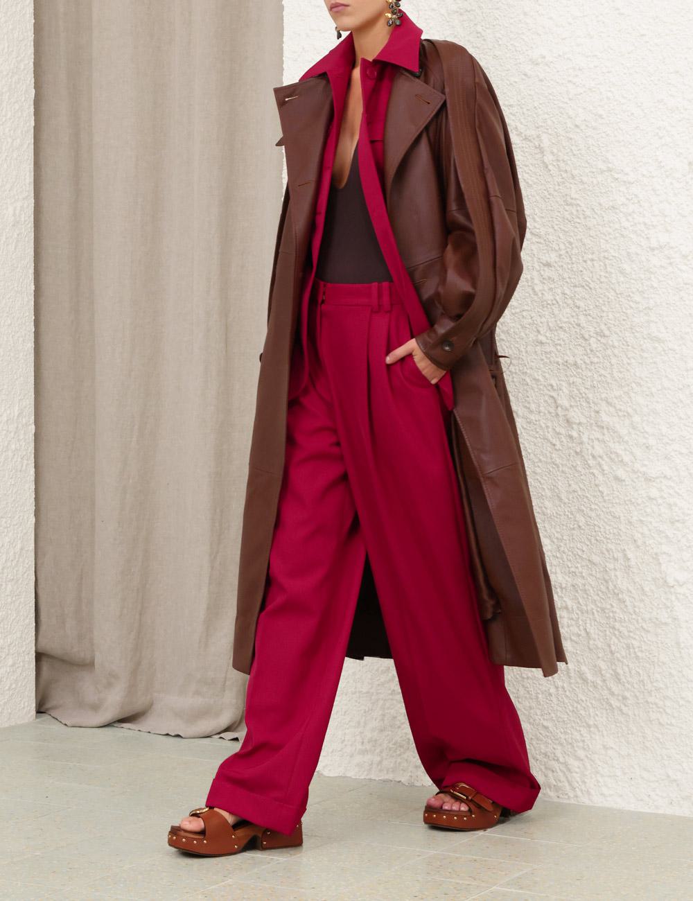 Luna Leather Trench Coat